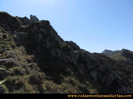 Ruta Ardisana, pico Hibeo: Camino en la cara norte