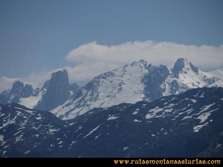 Ruta Ardisana, pico Hibeo: Vista del Urriellu