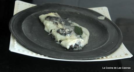 Canelones Rellenos de Calamares en su Tinta Canelones Rellenos de Calamares en su Tinta