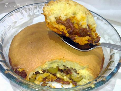 Pastel de carne y bizcocho genovés