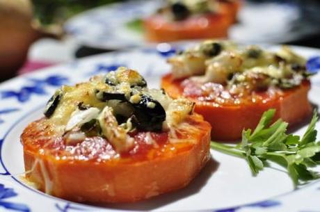 Pizzetas de calabaza. (#ColorYSabor) pizzetas-de-calabaza-