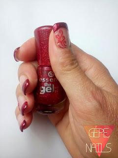 MANICURA FRANCESA ROJO GLITTER MANICURA FRANCESA ROJO GLITTER