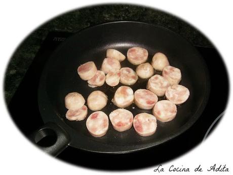 Butifarra, con patatas suflé Butifarra, con patatas suflé