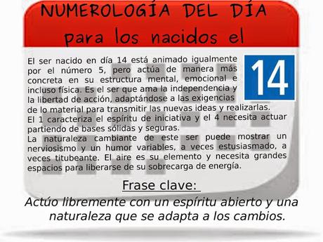 Numerología del día de nacimiento: 5, 14 y 23