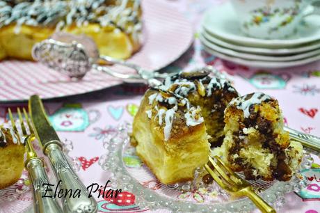 Pastelitos daneses de nueces pecanas y canela Pastelitos daneses de nueces pecanas y canela