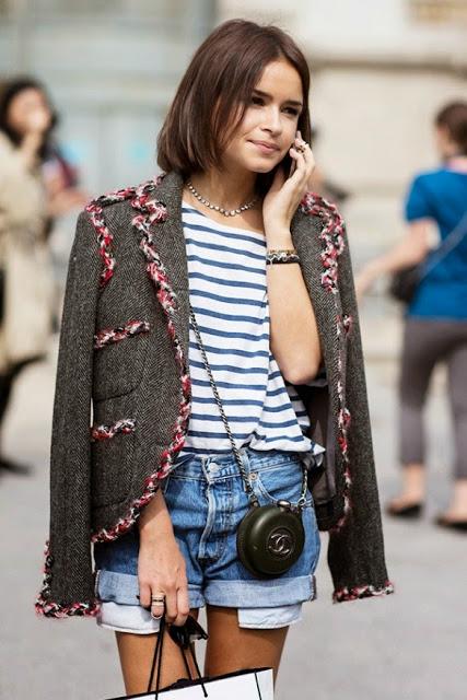 STREET STYLE INSPIRATION ; NAVY STRIPES.-