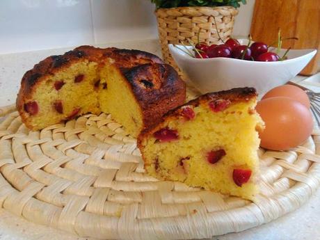 Receta de bizcocho con cerezas