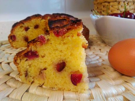 Receta de bizcocho con cerezas