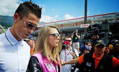 Cristiano Ronaldo, Alonso  y Cara Delevingne en el GP de Mónaco