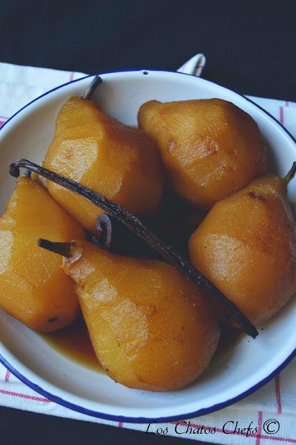 Peras al Pedro Ximénez, con cardamomo y jengibre Peras al Pedro Ximénez, con cardamomo y jengibre