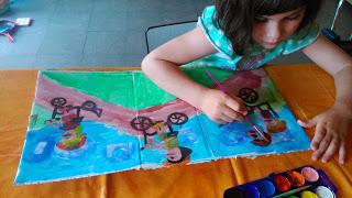 Pintando a mi familia ambientada en Peppa Pig Pintando a mi familia ambientada en Peppa Pig