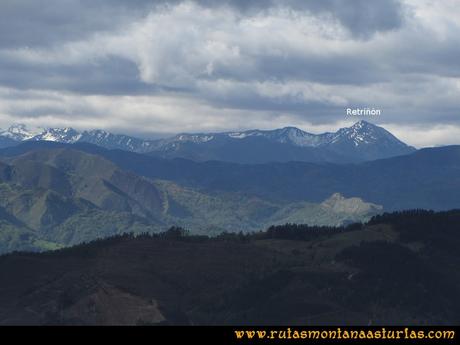 Ruta Torazo, Pico Incos: Indice Vista del Retriñón desde el Incos