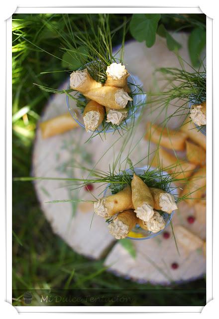 Cuscinetti Croccanti Rellenos de Mousse de Mejillón