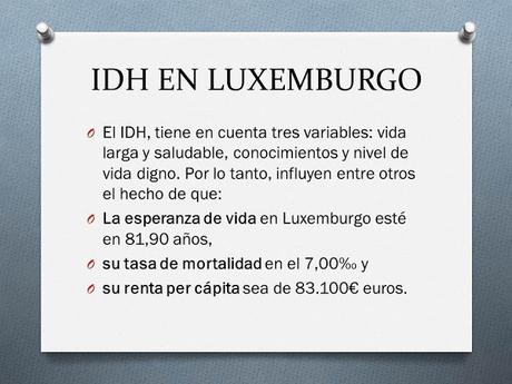 IDH DE LUXEMBURGO