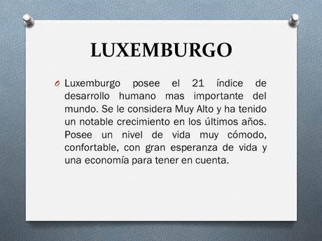 IDH DE LUXEMBURGO