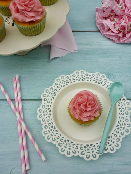 Cupcakes de limón y fresa Cupcakes de limón y fresa