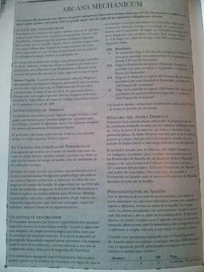 Imagenes del codex Culto Mechanicus en español y alemán Imagenes del codex Culto Mechanicus en español y alemán