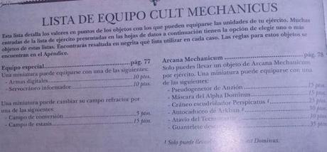 Imagenes del codex Culto Mechanicus en español y alemán Imagenes del codex Culto Mechanicus en español y alemán