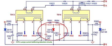 Metodos de retroiluminacion en un TV y pistas para su reparacion Lámparas CCFL circuito de balance actual