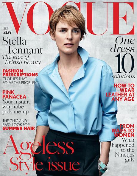 Stella Tennant posa para la portada de Vogue UK stella tennant vogue 2015