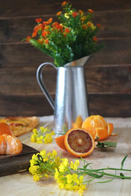Hojaldre rústico de cítricos y crema de almendras Hojaldre rústico de cítricos y crema de almendras
