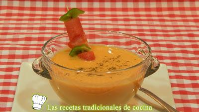 Crema fría de sandia