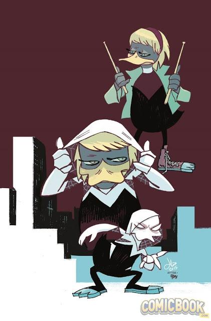Portada variante de ‘Howard The Duck’ a la Spider-Gwen Portada variante de ‘Howard The Duck’ a la Spider-Gwen