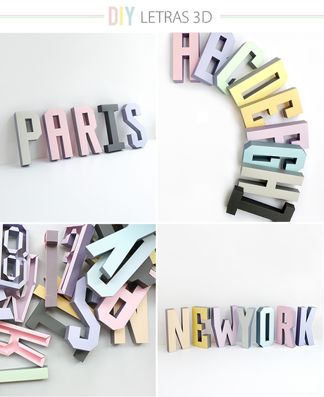 DIY : Letras en 3D por Mr. Printables