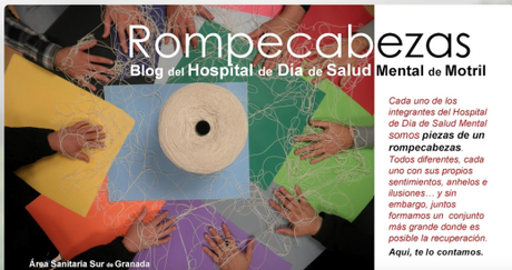 Rompecabezas: blog del Hospital de Día de Salud Mental de Motril. Captura de pantalla del blog Rompecabezas