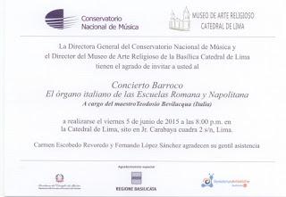 Concierto Barroco Catedral de Lima por Maestro Teodosio Bevilacqua Concierto Barroco Catedral de Lima por Maestro Teodosio Bevilacqua