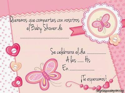 Tarjetas de Invitación Para Baby Shower Niña