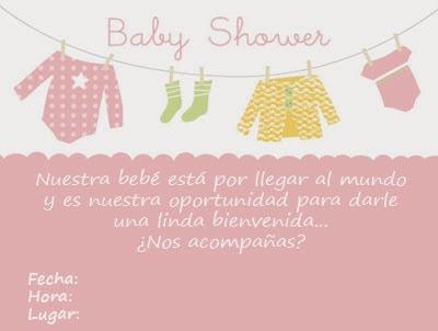 Tarjetas de Invitación Para Baby Shower Niña