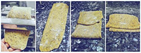 Caldo de pescado, raviolis de pasta fresca de algas rellenos de cigalas, y almejas Caldo de pescado, raviolis de pasta fresca de algas rellenos de cigalas, y almejas