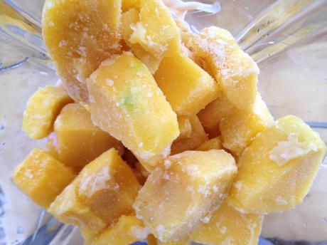 recetas delikatissen postres rápidos postres fáciles postres con fruta helados fruta helados fáciles helados caseros helado platano mango 