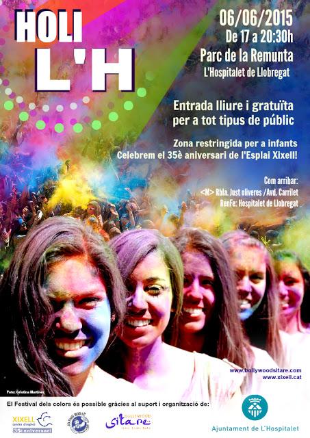 Holi L'H, el Festival de colores Holi en Hospitalet de llobregat