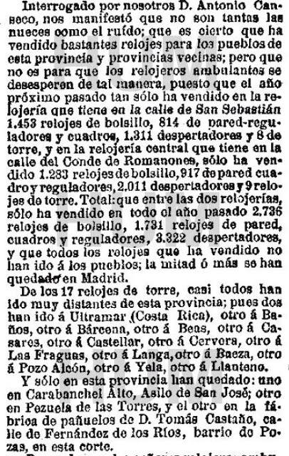 Canseco, famoso relojero de Madrid Canseco, famoso relojero de Madrid