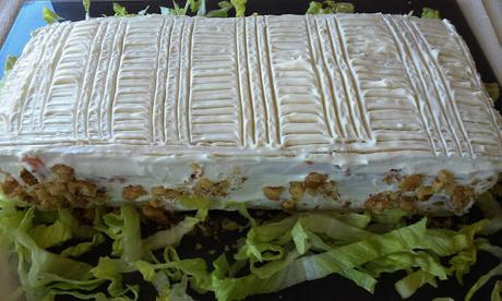 Tarta Salada de Salmón, Jamón de York y Queso con Nueces Tarta Salada de Salmón, Jamón de York y Queso con Nueces