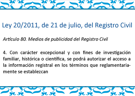 El Registro Civil de España (1871-¿?) art80