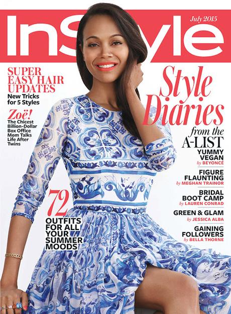 Zoe Saldana posa para InStyle Magazine