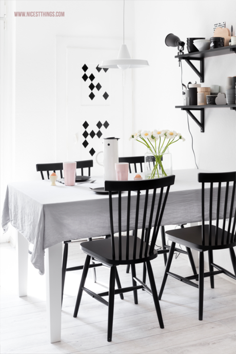 Como dulcificar un salón comedor en blanco y negro! Como dulcificar un salón comedor en blanco y negro!