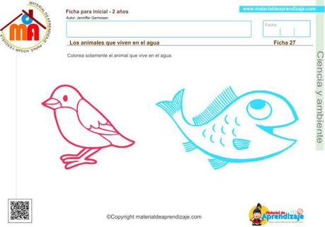 Ciencia y Ambiente 2 años 27: los animales que viven en el agua 27 ciencia y ambiente 2 años - animales que viven en el agua