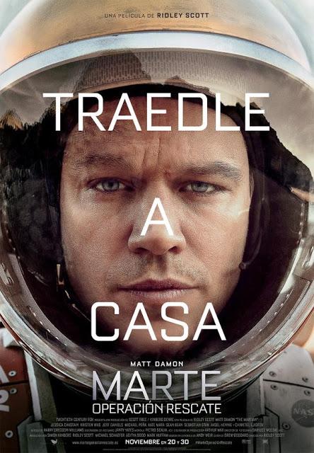 PÓSTER Y TRAILER EN ESPAÑOL DE “MARTE OPERACIÓN RESCATE (THE MARTIAN)” PÓSTER Y TRAILER EN ESPAÑOL DE “MARTE OPERACIÓN RESCATE (THE MARTIAN)”