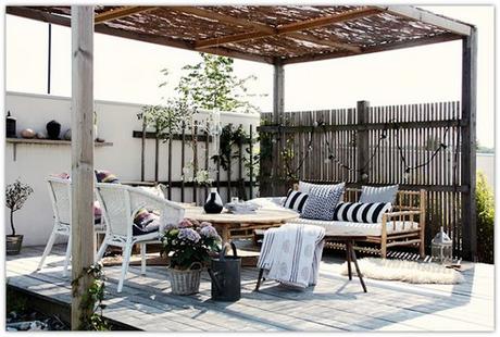 1 terraza de fibras naturales con BLANCO Y NEGRO! 1 terraza de fibras naturales con BLANCO Y NEGRO!