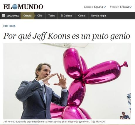 Los mejores titulares de Jeff Koons y su llegada al Guggenheim jeff-koons-titulares-noticias-totenart-el-mundo