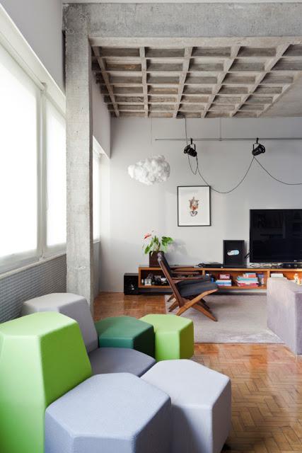 Diseño interior en vivienda de 1950, Brasil Diseño interior en vivienda de 1950, Brasil