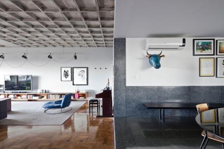 Diseño interior en vivienda de 1950, Brasil Diseño interior en vivienda de 1950, Brasil