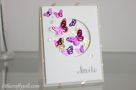 Handmade card: Foiled butterflies