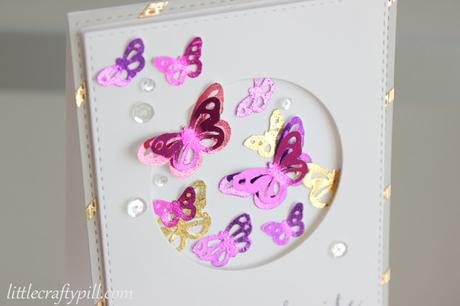 Handmade card: Foiled butterflies