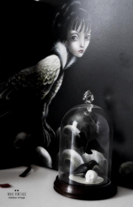 mundo friki - cuentos macabros - tu corazon en un cofre 7 ilustracion, cuentos macabros, benjamin lacombe, edgar allan poe, julio cortazar, misterio, terror, tu corazon en un cofre, libro ilustrado, Mercé López, Rebecca Beltrán