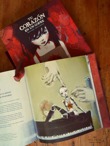 mundo friki - cuentos macabros - tu corazon en un cofre 2 ilustracion, cuentos macabros, benjamin lacombe, edgar allan poe, julio cortazar, misterio, terror, tu corazon en un cofre, libro ilustrado, Mercé López, Rebecca Beltrán